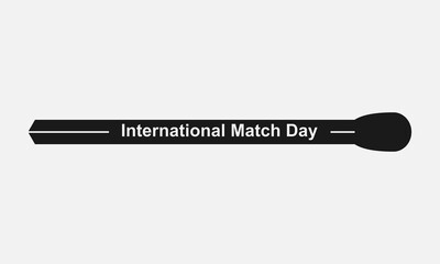 Match stick vector icon isolated on white background. International match day concept.