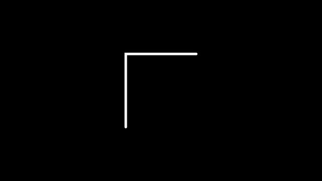 animation of an arrow with a rotation at right angles