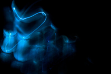Abstract light drawing photography
