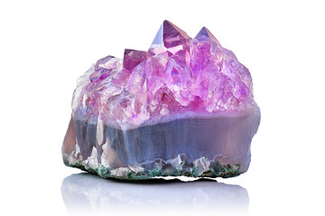 Amazing rare shape sparkly Violet Crystal Stone macro mineral surface. Purple rough Amethyst quartz...
