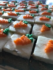 carrot cake, close up