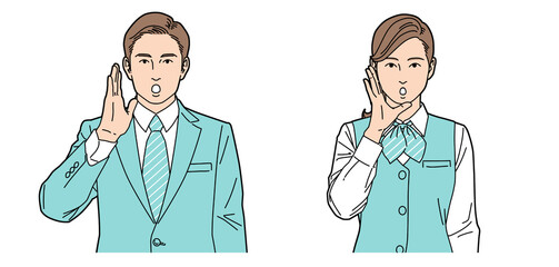 人物イラスト 受付 男女 正体