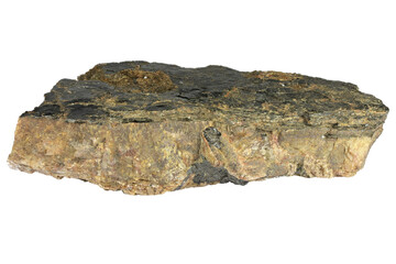 fergusonite from Ytterby, Sweden isolated on white background