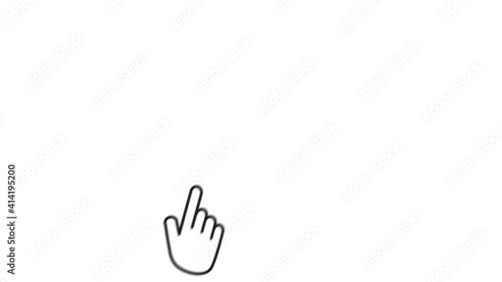 Poster Hand touch. Click icon animation with optional luma matte. Alpha Luma Matte included.