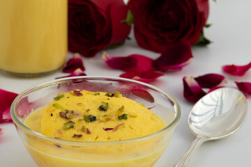 Traditional Rasmalai Also Known As Rossomalai Rasamalei Ras Malai Roshmolai Made Of Curdled Milk Pista Meetha Doodh And Kesar Is Served On Festivals Like Diwali Eid Rakshabandahan And Holi In India