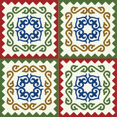 Kazakh nomadic tribes on background