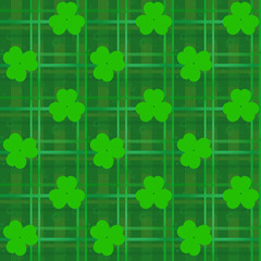 seamless pattern for designer, background, wallpaper for textiles, botanical motif with green leaves of clover plants, st patrick's day