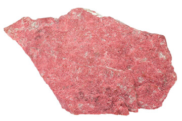 thulite from Leksvik, Norway isolated on white background