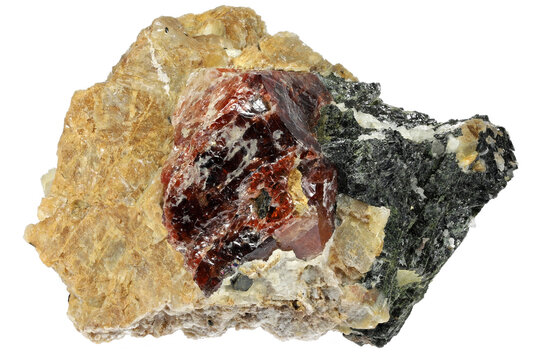 zircon from Skardu, Pakistan isolated on white background