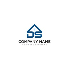 Letter DS line logo design. Linear creative minimal monochrome monogram symbol. Universal elegant vector sign design. Premium business logotype. Graphic alphabet symbol for corporate business identity