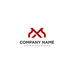 Obraz premium Letter M line logo design. Linear creative minimal monochrome monogram symbol. Universal elegant vector sign design. Premium business logotype. Graphic alphabet symbol for corporate business identity