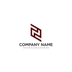 Obraz premium Letter N line logo design. Linear creative minimal monochrome monogram symbol. Universal elegant vector sign design. Premium business logotype. Graphic alphabet symbol for corporate business identity