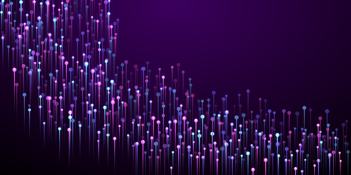 Abstract Vertical Line Beams Fiber Optics