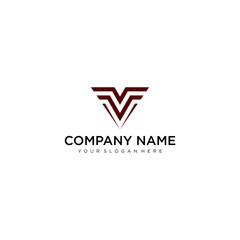 Letter V line logo design. Linear creative minimal monochrome monogram symbol. Universal elegant vector sign design. Premium business logotype. Graphic alphabet symbol for corporate business identity