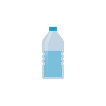 Flat design Water Bottle vector illustration, isolated on white background