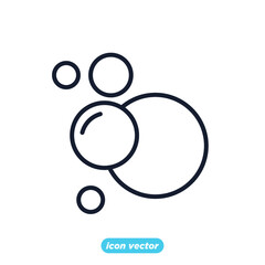 Bubbles icon. Soap foam, fizzy drink, oxygen bubble pictogram symbol template for graphic and web design collection logo vector illustration