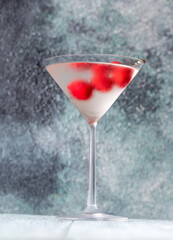 Glass of Dry Martini Cocktail