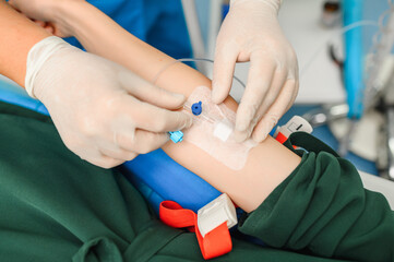 Placing a catheter for a patient to administer drugs