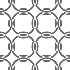 Vector geometric seamless pattern. Modern geometric background. A lattice of rings.