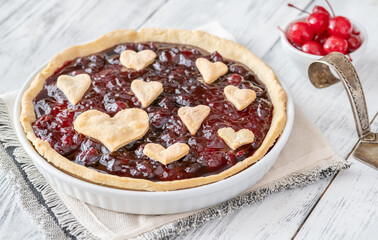 Cherry jam tart