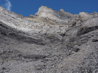Title: The route on the scree slope to the summit of Mount Lougheed at Kananaskis Alberta Canada OLYMPUS DIGITAL CAMERA 