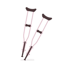 Crutches. Medical devices. Vector illustration.