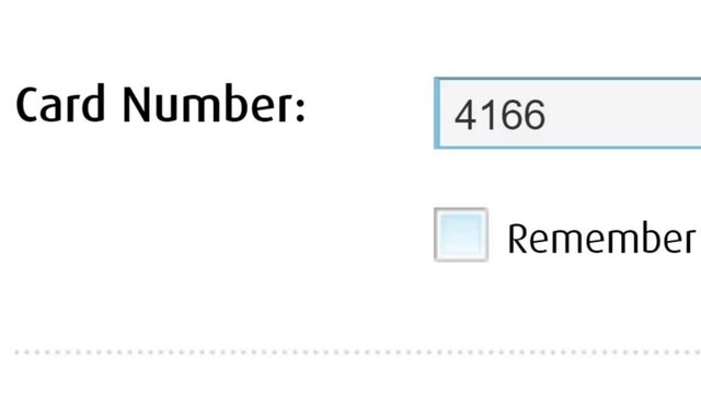 Typing Credit Card Number Into Empty Box. Enter Card Info in Online Network Website. Log In With Debit Card Number The World Wide Web Internet on a Computer. Monitor Screen View of Bank Information.