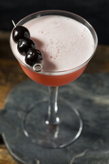 Refreshing Boozy Pink Lady Cocktail