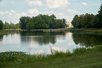 Fototapeta na wymiar Main lake at Woerlitz Garden Realm