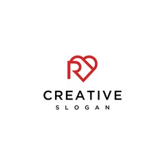 Letter R logo icon design template	