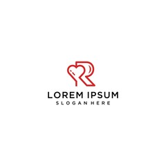 Letter R logo icon design template	