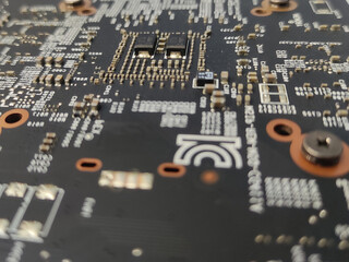 Computer engineering microchip background. Microelectronic high tech wallpaper