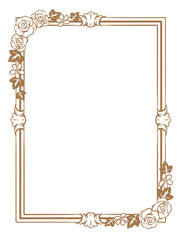 アンティークなお花の装飾フレーム。ベクター素材