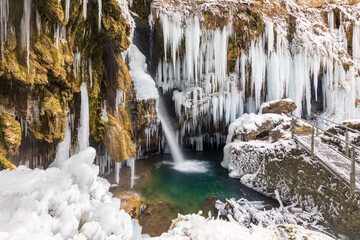 Allgäu - Hinanger Wasserfall - Eis - Schnee - Naturwunder
