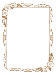 アンティークなお花の装飾フレーム。ベクター素材