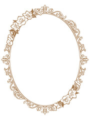 アンティークなお花の装飾フレーム。ベクター素材