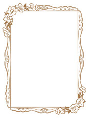 アンティークなお花の装飾フレーム。ベクター素材
