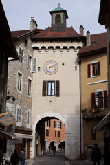 Fototapeta na wymiar Horloge Sainte-Claire, Annecy, Haute-Savoie, France