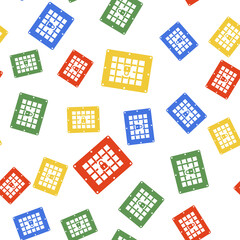 Color Prison window icon isolated seamless pattern on white background. Vector.