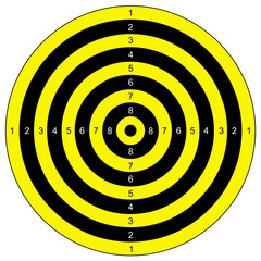 target for shooting on a white background