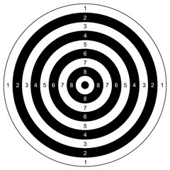 target for shooting on a white background