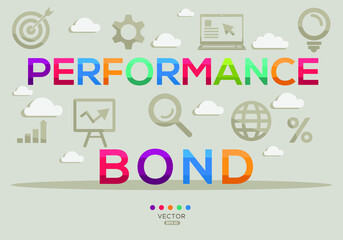 Creative (performance bond) Banner Word with Icon ,Vector illustration.