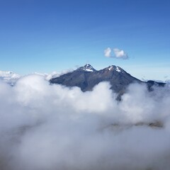 clouds over the mountain