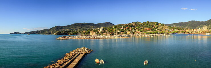 Italian Riviera coastline panorama