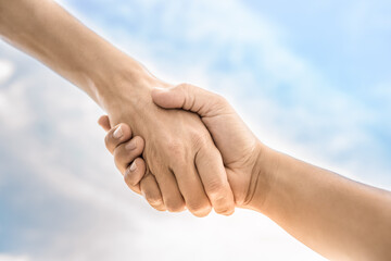 People giving a helping hand.