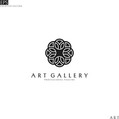 Art gallery. Logo template
