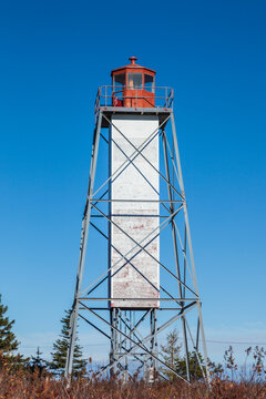 Canada, New Brunswick, Acadian Peninsula. Little Shippagan Lighthouse.