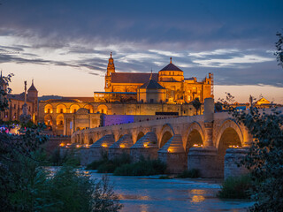 Roman Bridge Cordoba Night Lights