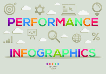 Creative (performance infographics) Banner Word with Icon ,Vector illustration.
