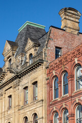 Fototapeta premium Canada, New Brunswick, Saint John. Historic buildings along Prince William Street.